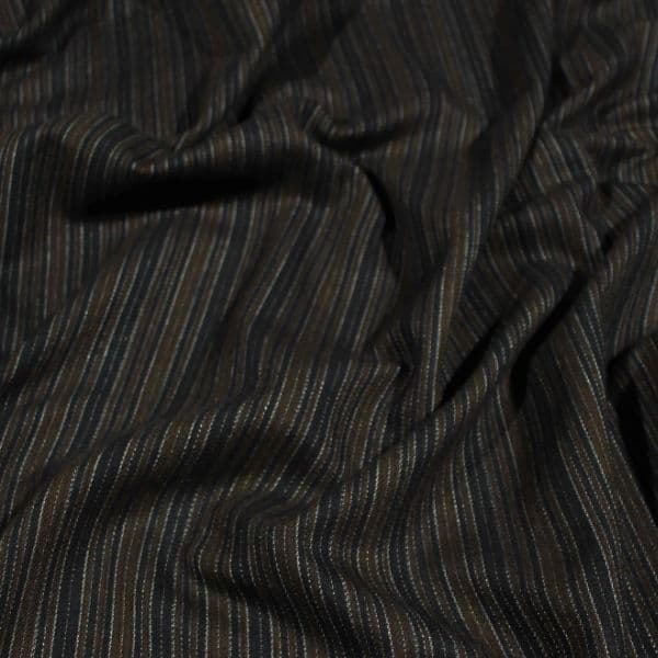 1381 Костюмная шерсть темно-коричневый/черный/светло-светло-серый в полоску