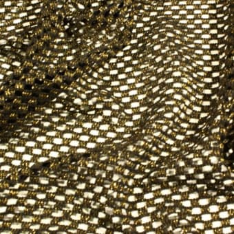1359 Трикотаж-сетка Armani хлопок черный с золотым люрексом