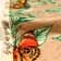 1676 Жаккард хлопок натуральный бабочки на листьях на бежевом фоне