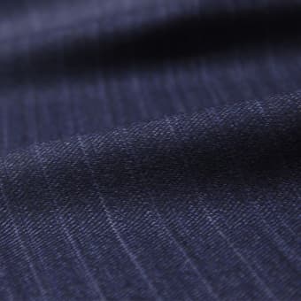 1751 Костюмно-плательная шерсть с шёлком Guabello полоска темно-синий